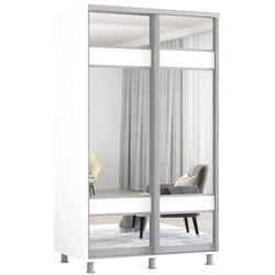 Шкаф-купе Mobildor Aron-P с зеркалом K3 Zebra 150x220x60 (White) Thumb