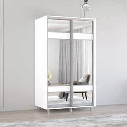 Dulap-cupe Mobildor Aron-P cu oglinda K3 Zebra 150x230x60 (White)