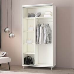 Dulap-cupe Mobildor Aron-P cu oglinda K3 Zebra 160x240x60 (White) Thumb