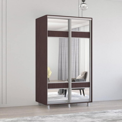 Dulap-cupe Mobildor Aron-P cu oglinda K3 Zebra 170x240x60 (Wenge)