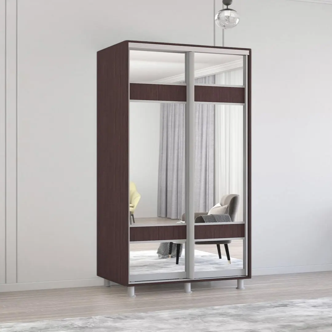 Dulap-cupe Mobildor Aron-P cu oglinda K3 Zebra 180x210x60 (Wenge)