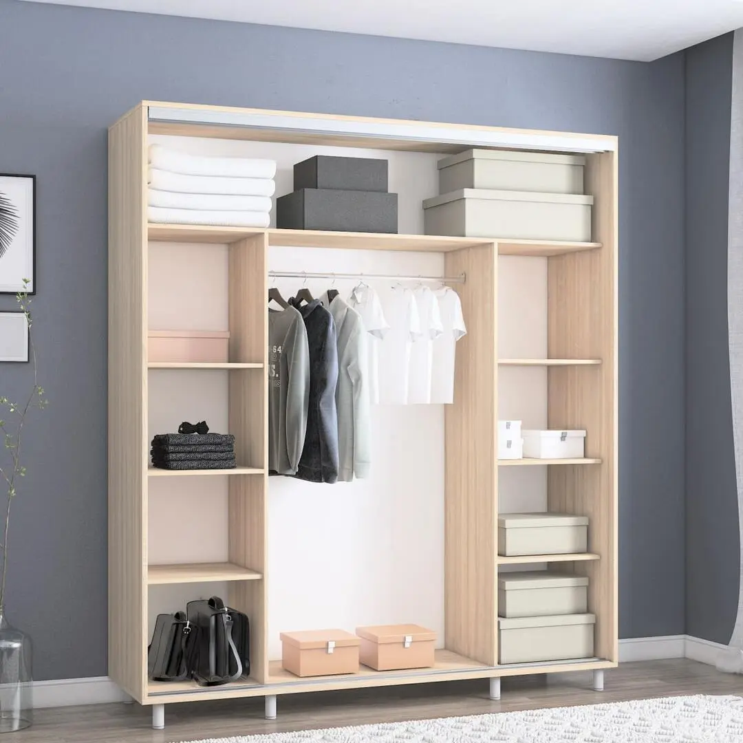 Шкаф-купе Mobildor Aron-P с зеркалом K3 Zebra 190x210x60 (Sonoma Oak) - 2