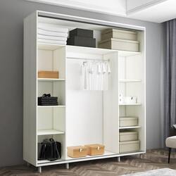 Шкаф-купе Mobildor Aron-P с зеркалом K3 Zebra 190x210x60 (White) Thumb