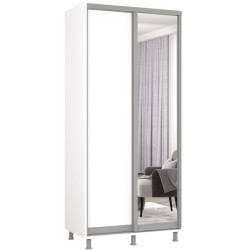 Dulap-cupe Mobildor Aron-S 1 oglinda/1 PAL 120x210x60 (Brilliant White) Thumb