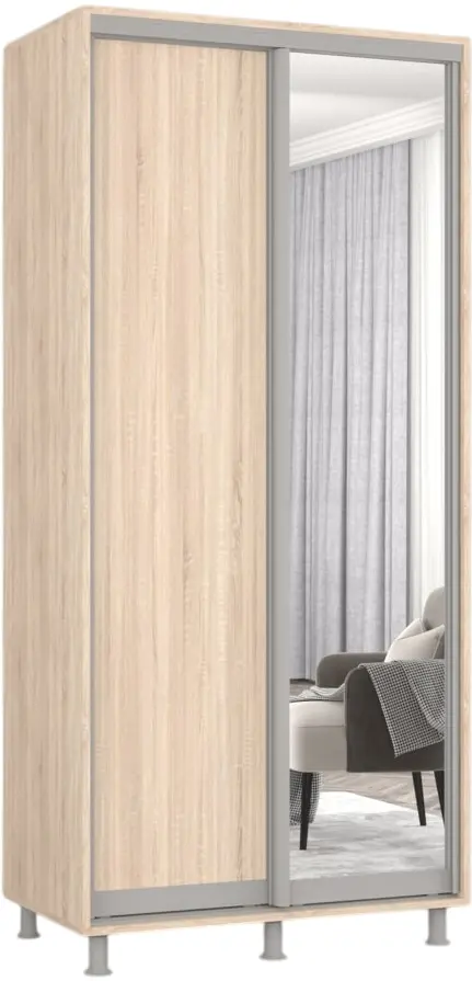 Dulap-cupe Mobildor Aron-S 1 oglinda/1 PAL 130x210x60 (Sonoma Oak)