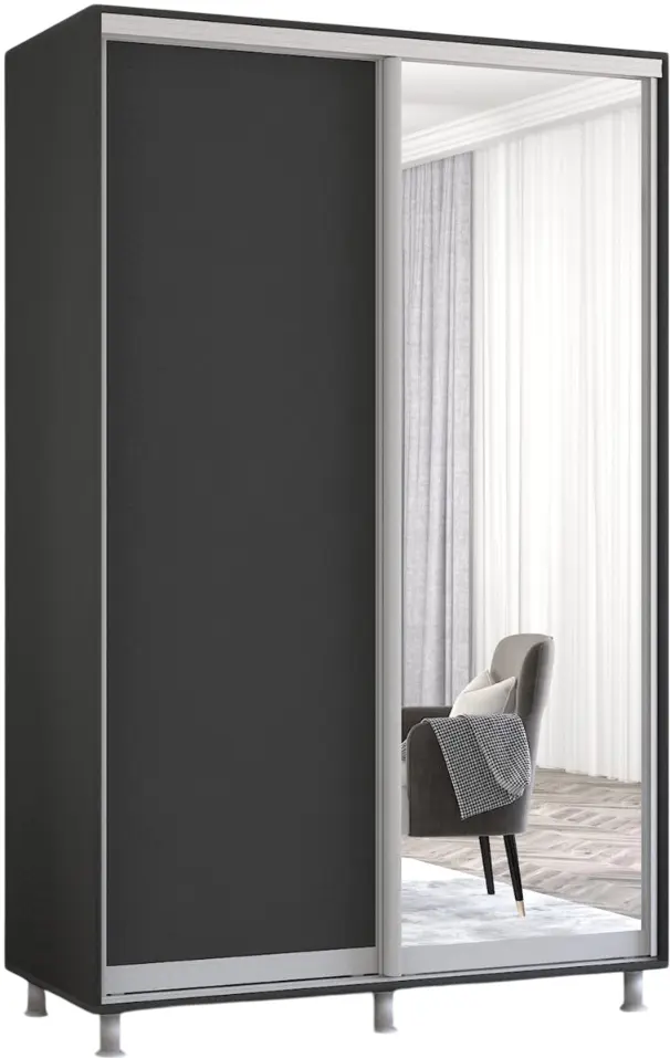 Dulap-cupe Mobildor Aron-S 1 oglinda/1 PAL 140x230x60 (Anthracite)