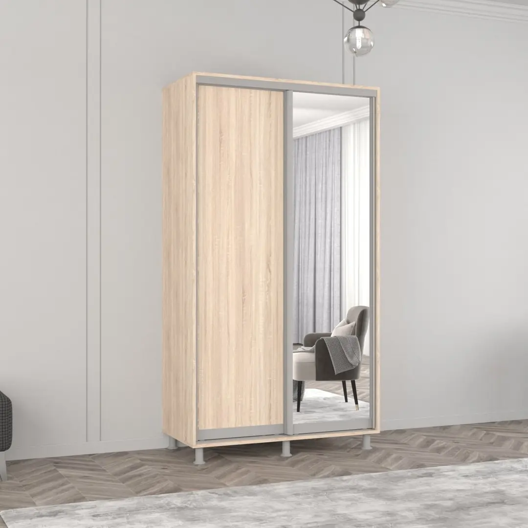 Dulap-cupe Mobildor Aron-S 1 oglinda/1 PAL 140x230x60 (Sonoma Oak)