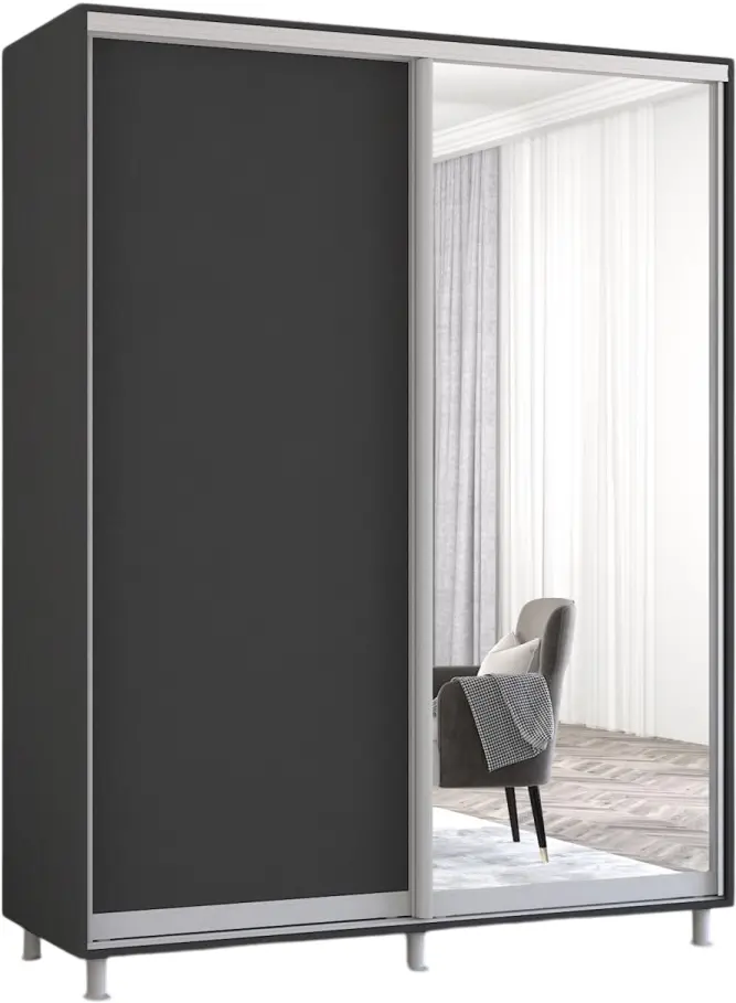 Dulap-cupe Mobildor Aron-S 1 oglinda/1 PAL 160x220x60 (Anthracite)