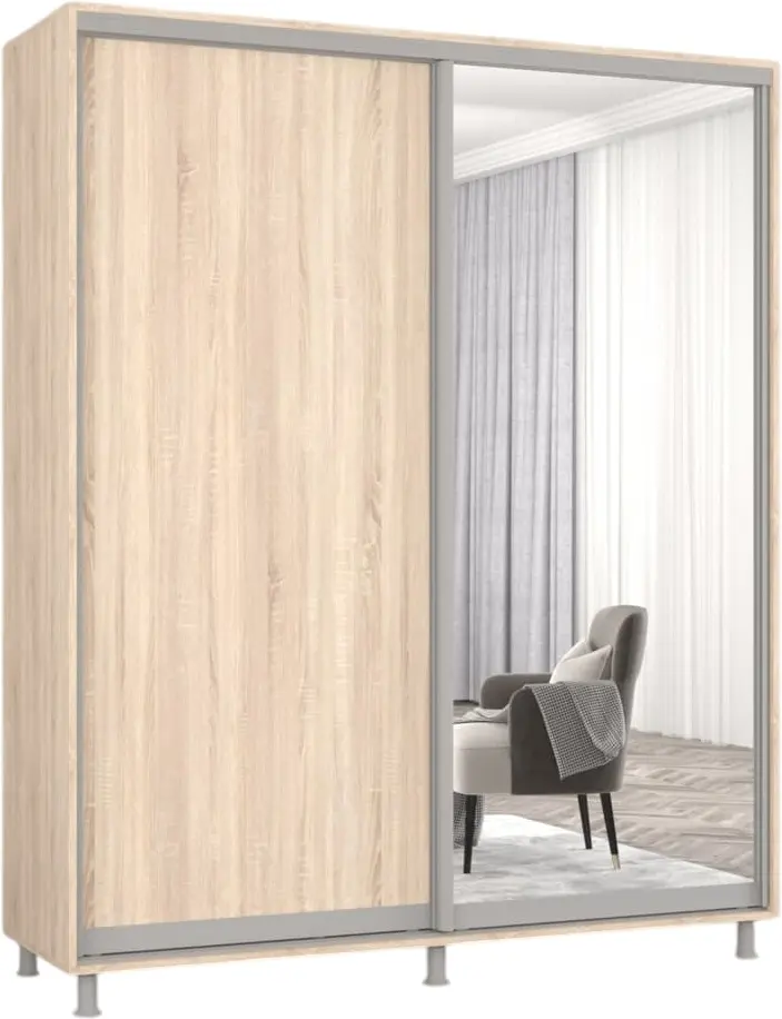 Dulap-cupe Mobildor Aron-S 1 oglinda/1 PAL 170x210x60 (Sonoma Oak)