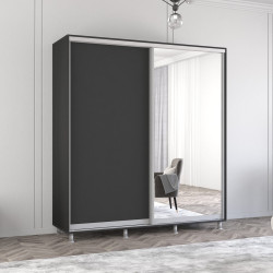 Шкаф-купе Mobildor Aron-S 1 зеркало/1 ДСП 190x210x60 (Anthracite)