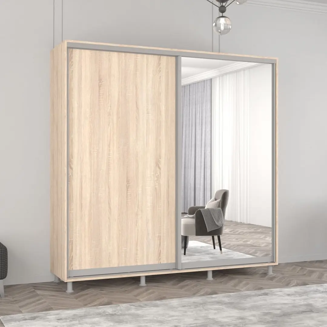 Dulap-cupe Mobildor Aron-S 1 oglinda/1 PAL 200x200x60 (Sonoma Oak)