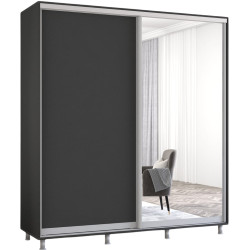 Шкаф-купе Mobildor Aron-S 1 зеркало/1 ДСП 200x240x60 (Anthracite) Thumb