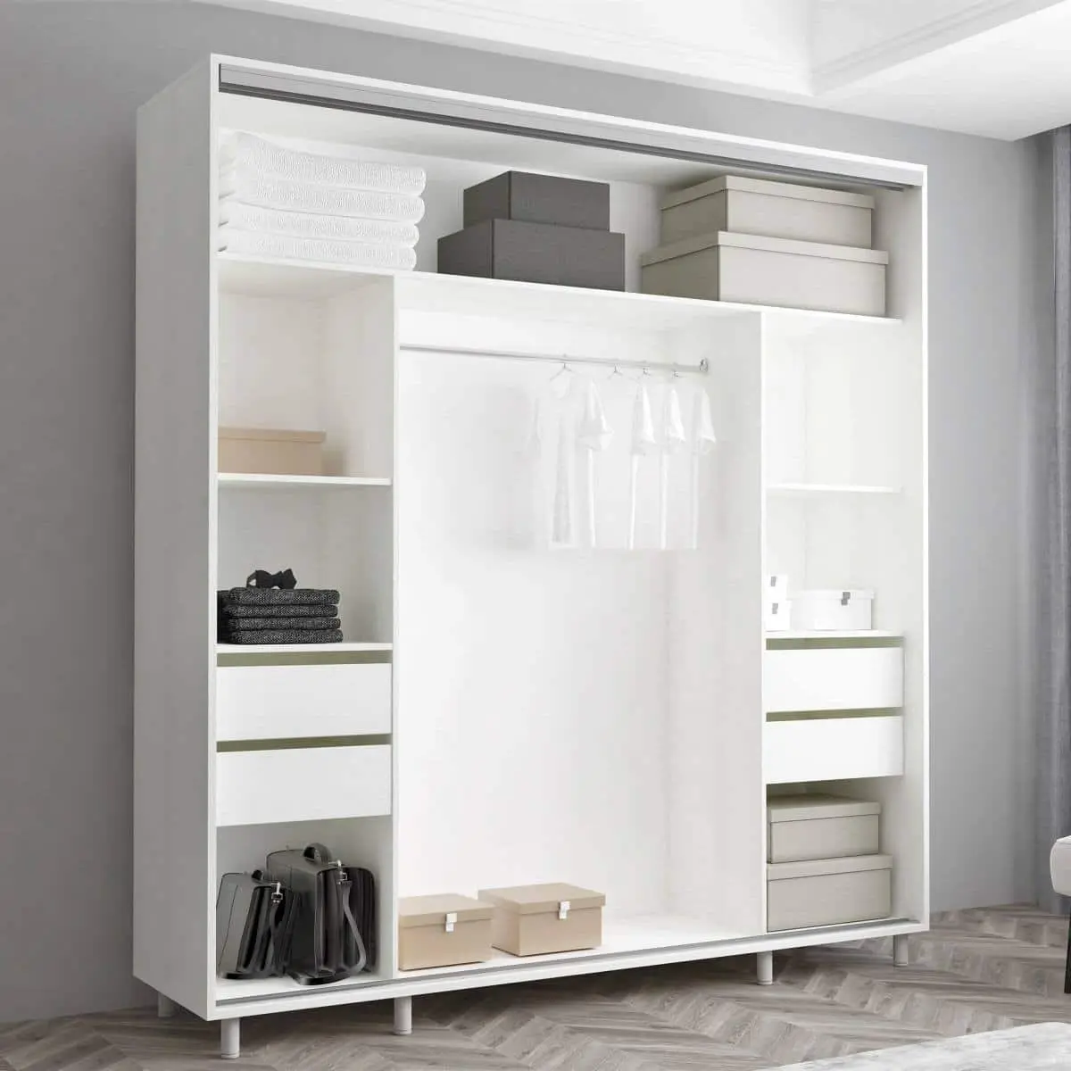 Dulap-cupe Mobildor Aron-S 190x220x60 (White) - 3