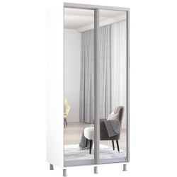 Dulap-cupe Mobildor Aron-S 2 usi oglinda 100x200x60 (White) Thumb