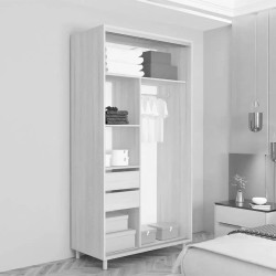 Шкаф-купе Mobildor Aron-S 2 зеркальные двери 100x220x60 (Anthracite) Thumb