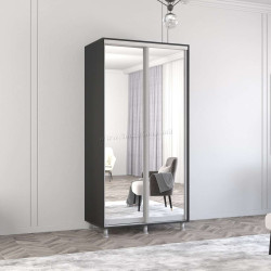 Dulap-cupe Mobildor Aron-S 2 usi oglinda 100x240x60 (Anthracite)