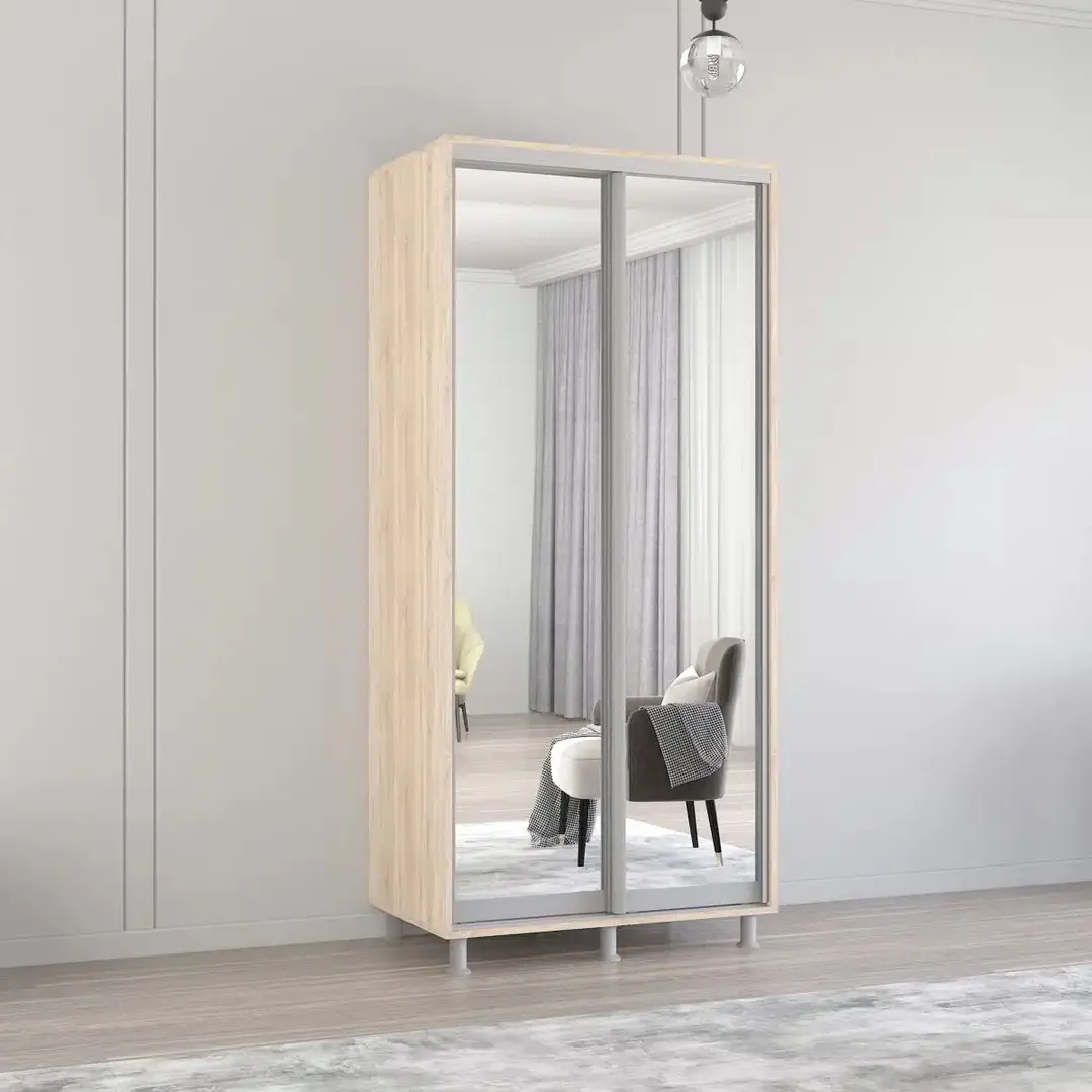 Dulap-cupe Mobildor Aron-S 2 usi oglinda 100x240x60 (Sonoma Oak)