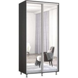 Шкаф-купе Mobildor Aron-S 2 зеркальные двери 110x240x60 (Anthracite) Thumb