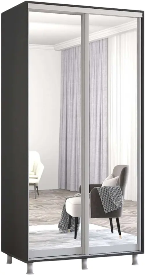 Dulap-cupe Mobildor Aron-S 2 usi oglinda 120x230x60 (Anthracite) - 2