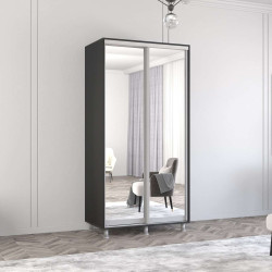 Dulap-cupe Mobildor Aron-S 2 usi oglinda 120x230x60 (Anthracite)