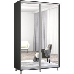 Шкаф-купе Mobildor Aron-S 2 зеркальные двери 130x200x60 (Anthracite) Thumb