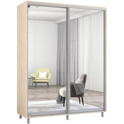 Dulap-cupe Mobildor Aron-S 2 usi oglinda 150x210x60 (Sonoma Oak) Thumb