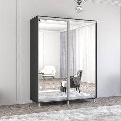 Dulap-cupe Mobildor Aron-S 2 usi oglinda 160x240x60 (Anthracite)