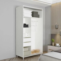 Dulap-cupe Mobildor Aron-S 2 usi oglinda 170x220x60 (White) Thumb