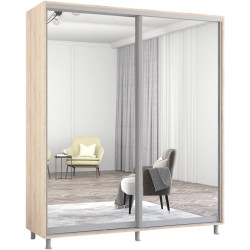 Dulap-cupe Mobildor Aron-S 2 usi oglinda 200x220x60 (Sonoma Oak) Thumb