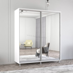 Шкаф-купе Mobildor Aron-S 2 зеркальные двери 200x240x60 (White)