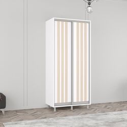 Dulap-cupe Mobildor Aron cu lamele 100x230x60 (White/Sonoma Oak)