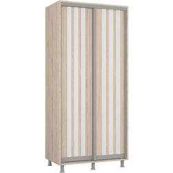 Dulap-cupe Mobildor Aron cu lamele 100x240x60 (Sonoma Oak/White) Thumb