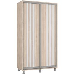 Dulap-cupe Mobildor Aron cu lamele 120x200x60 (Sonoma Oak/White) Thumb