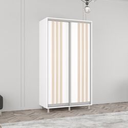 Dulap-cupe Mobildor Aron cu lamele 120x200x60 (White/Sonoma Oak)