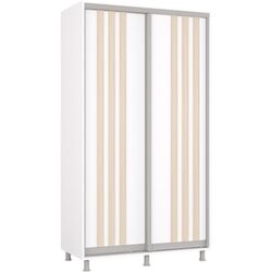 Dulap-cupe Mobildor Aron cu lamele 130x230x60 (White/Sonoma Oak) Thumb