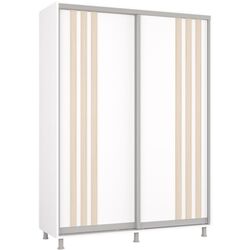 Dulap-cupe Mobildor Aron cu lamele 160x210x60 (White/Sonoma Oak) Thumb