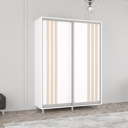 Dulap-cupe Mobildor Aron cu lamele 160x220x60 (White/Sonoma Oak)