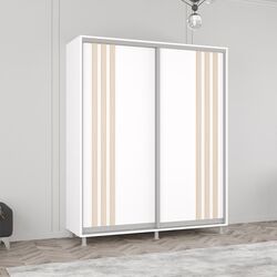 Dulap-cupe Mobildor Aron cu lamele 180x210x60 (White/Sonoma Oak)