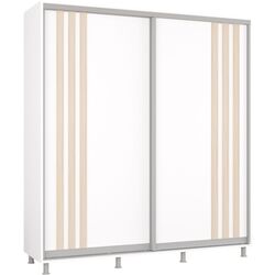 Dulap-cupe Mobildor Aron cu lamele 190x200x60 (White/Sonoma Oak) Thumb