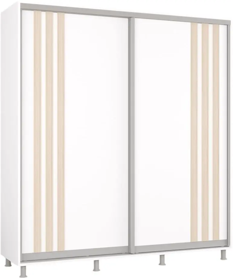 Dulap-cupe Mobildor Aron cu lamele 190x220x60 (White/Sonoma Oak) - 2