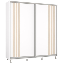 Dulap-cupe Mobildor Aron cu lamele 210x240x60 (White/Sonoma Oak) Thumb