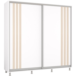 Dulap-cupe Mobildor Aron cu lamele 230x220x60 (White/Sonoma Oak) Thumb