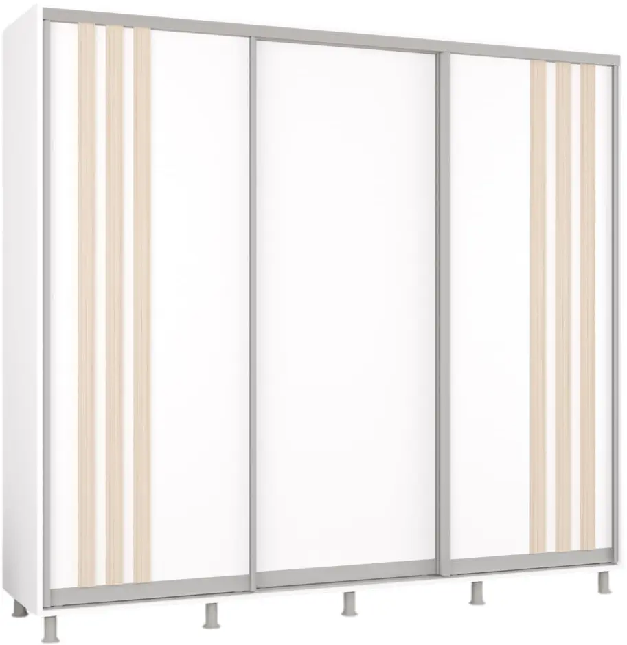 Dulap-cupe Mobildor Aron cu lamele 240x240x60 (White/Sonoma Oak) - 2
