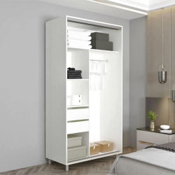 Dulap-cupe Mobildor Aron-S cu oglinda K1 110x200x60 (White) Thumb