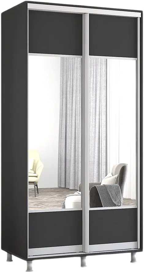 Шкаф-купе Mobildor Aron-S с зеркалом K1 110x210x60 (Anthracite) - 2