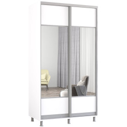 Dulap-cupe Mobildor Aron-S cu oglinda K1 120x210x60 (White) Thumb