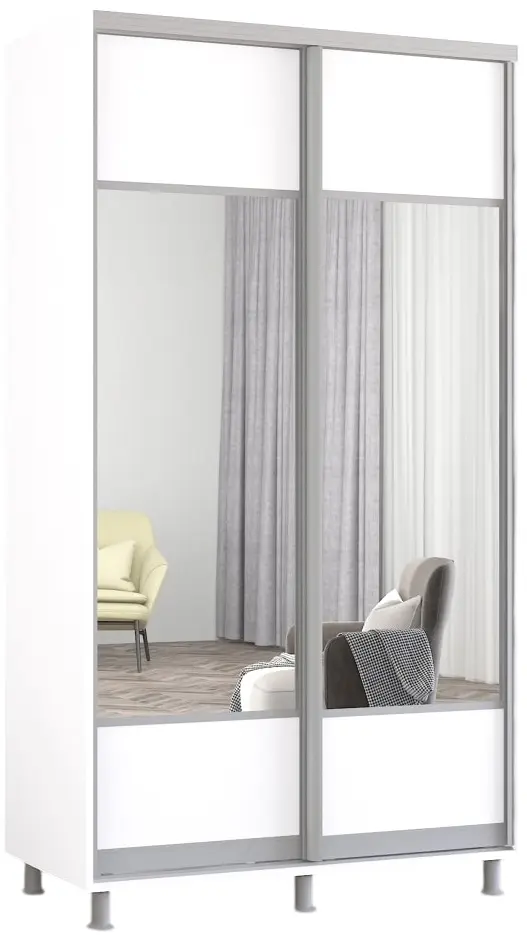 Dulap-cupe Mobildor Aron-S cu oglinda K1 120x230x60 (White) - 2