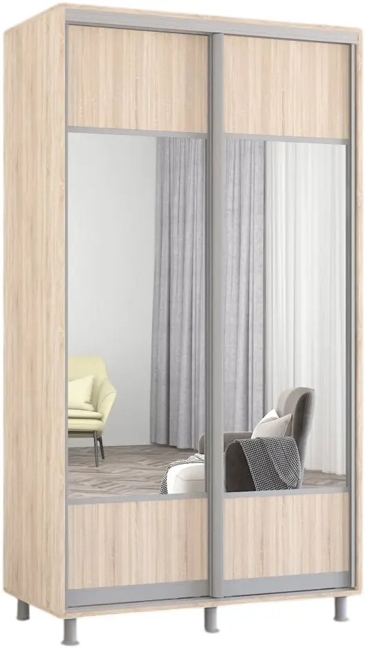 Dulap-cupe Mobildor Aron-S cu oglinda K1 120x240x60 (Sonoma Oak) - 2