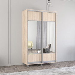Dulap-cupe Mobildor Aron-S cu oglinda K1 130x210x60 (Sonoma Oak)