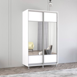 Dulap-cupe Mobildor Aron-S cu oglinda K1 130x210x60 (White)